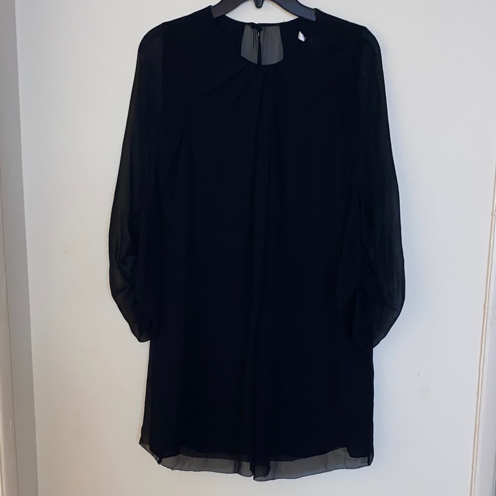 Elegant 100% Silk Black Dress